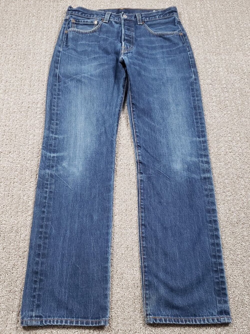 LEVIS Mens 501 Denim Jeans Button Fly 32x32
